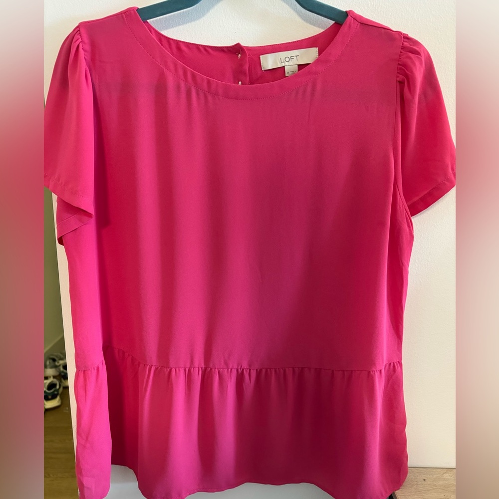 Loft Bright Pink Top